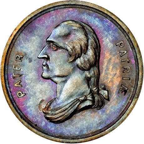 29  -  113/114A a R8 NGC MS63 BN George Washington Patriotic Civil War token