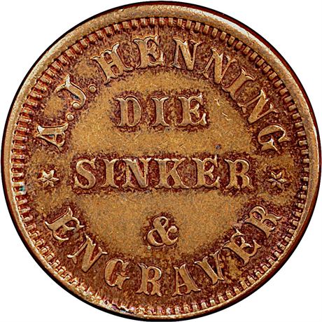 206  -  NY630AH-1a R4 PCGS MS63 BN New York Civil War token