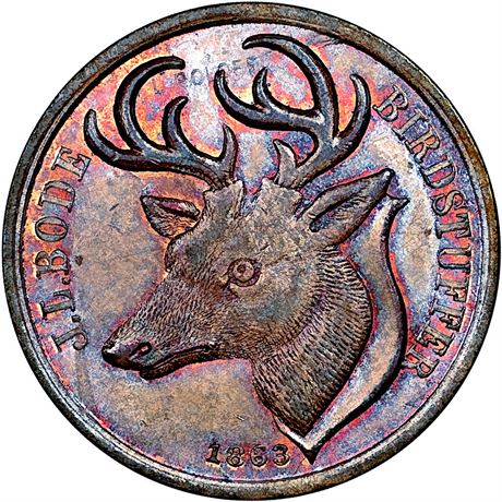 197  -  NY630 H-1a R2 NGC MS64 BN New York Civil War token