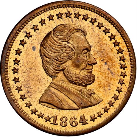 128/290 b R4 NGC MS63 Lincoln Patriotic Civil War token