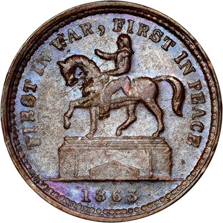 175/401 a NGC MS65 R5 Indiana Primitive Patriotic Civil War token